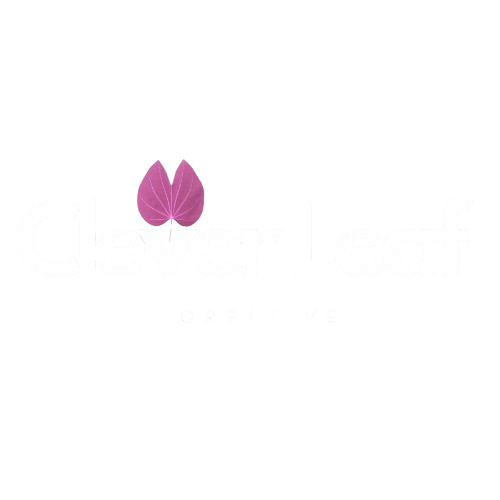 Clever Leaf Creative logo [white]